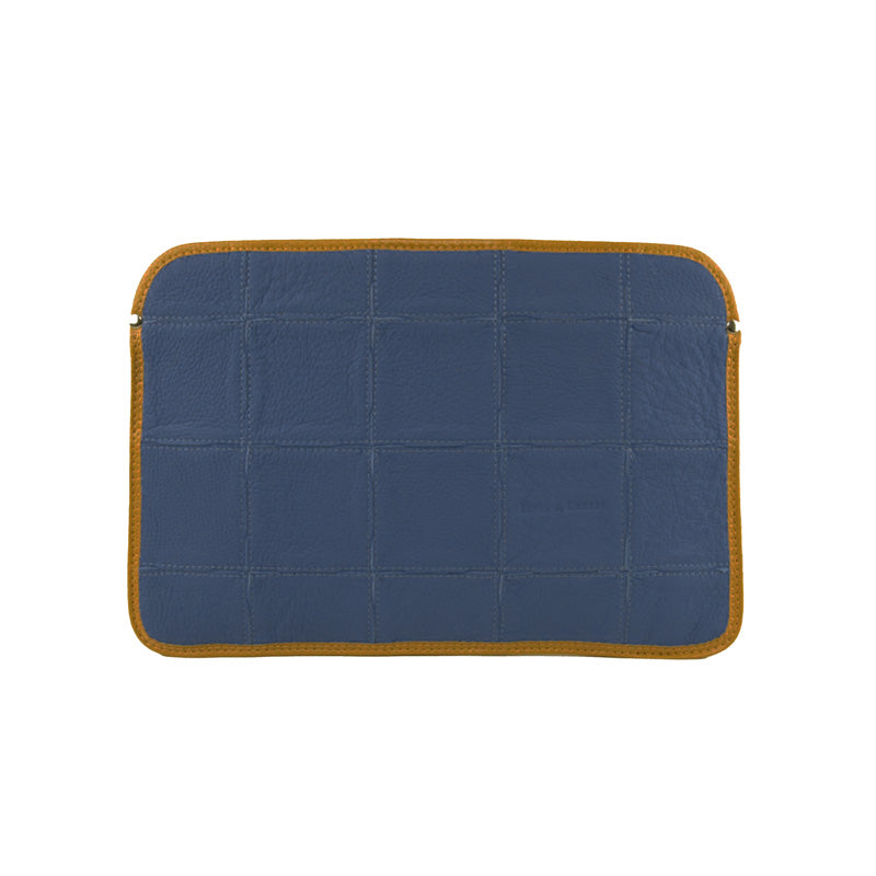 Laptoptasche blau | Leder & Feuerwehrschlauch