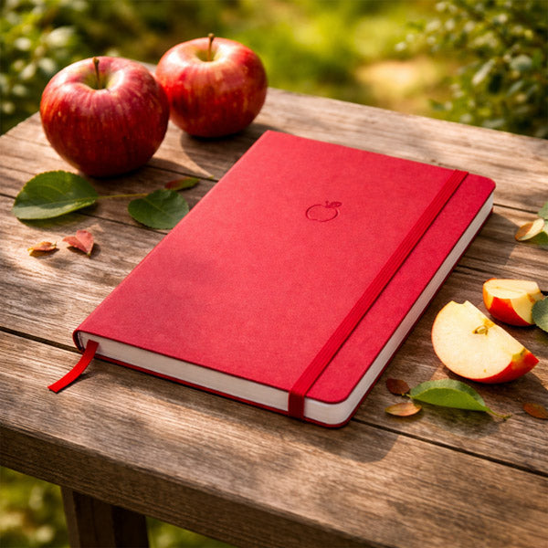 Notizbuch aus Apfel rot